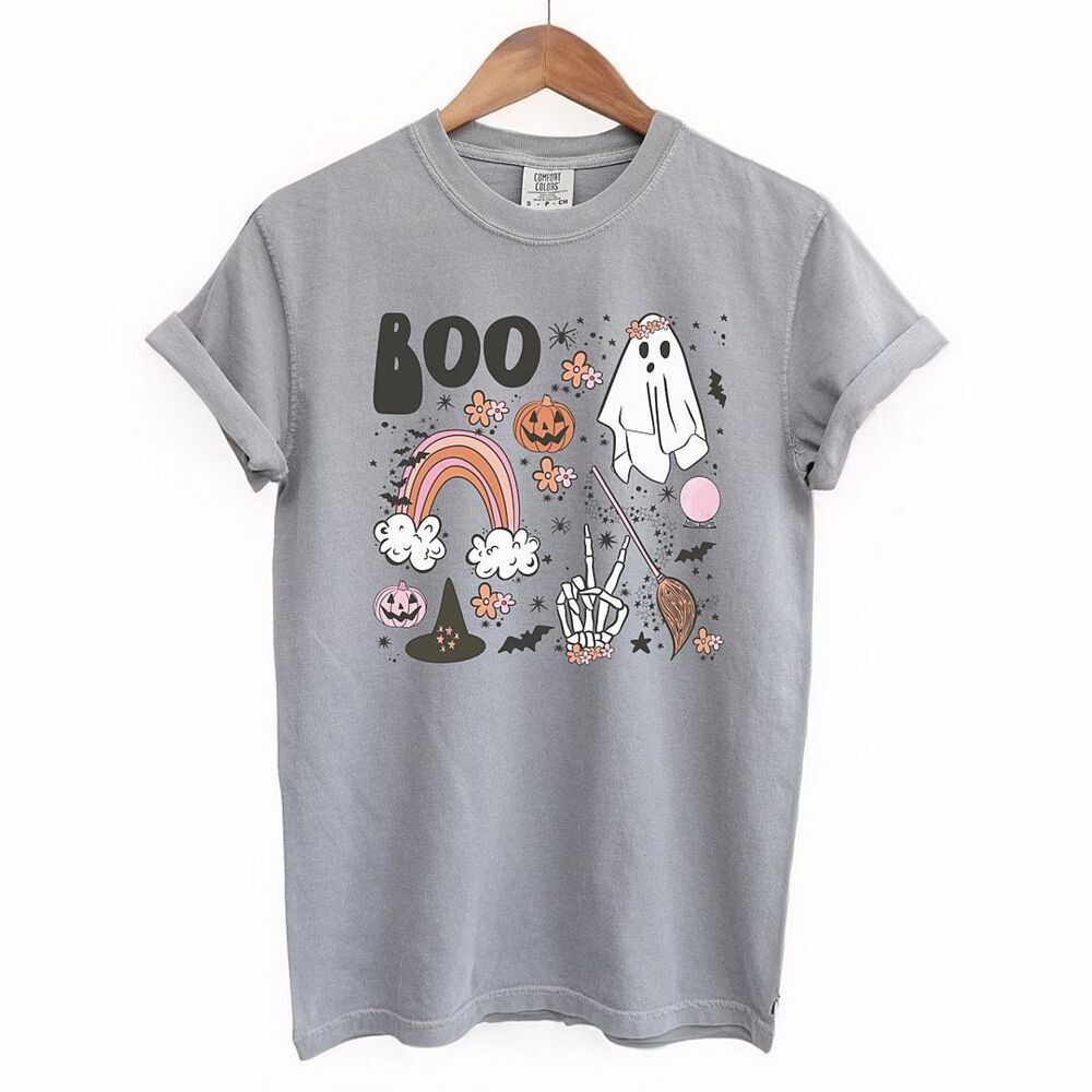 Футболки с кластерами на Хэллоуин, окрашенные в одежду Simply Sage Market, серый
Футболки с кластерами на Хэллоуин, окрашенные в одежду Simply Sage Market, серый