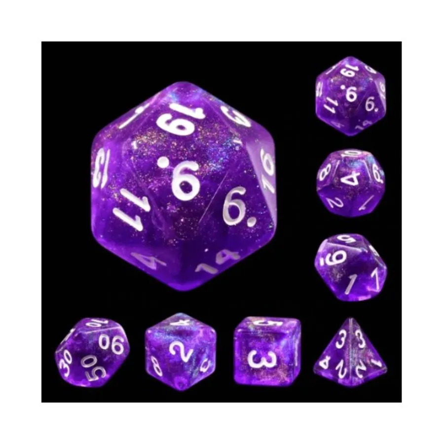 Набор Poly — Electric Vibes с белым (7), Dice Sets - Resin/Acrylic - Blue, Green, & Purple (Foam Brain Games)
Набор Poly — Electric Vibes с белым (7), Dice Sets - Resin/Acrylic - Blue, Green, & Purple (Foam Brain Games)