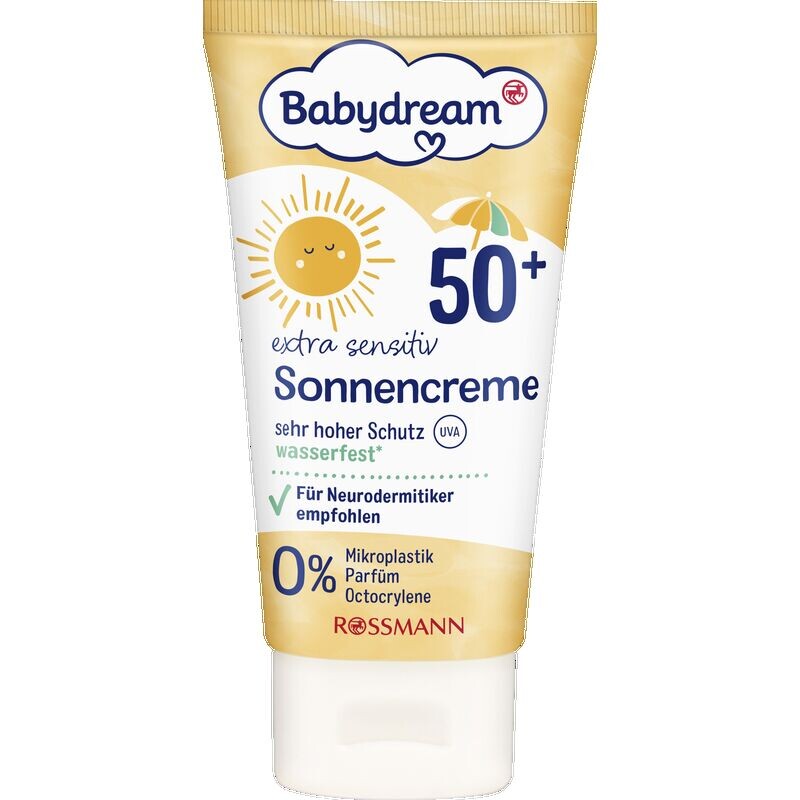 Солнцезащитный крем SPF 50+ Babydream, 75 ml
Солнцезащитный крем SPF 50+ Babydream, 75 ml