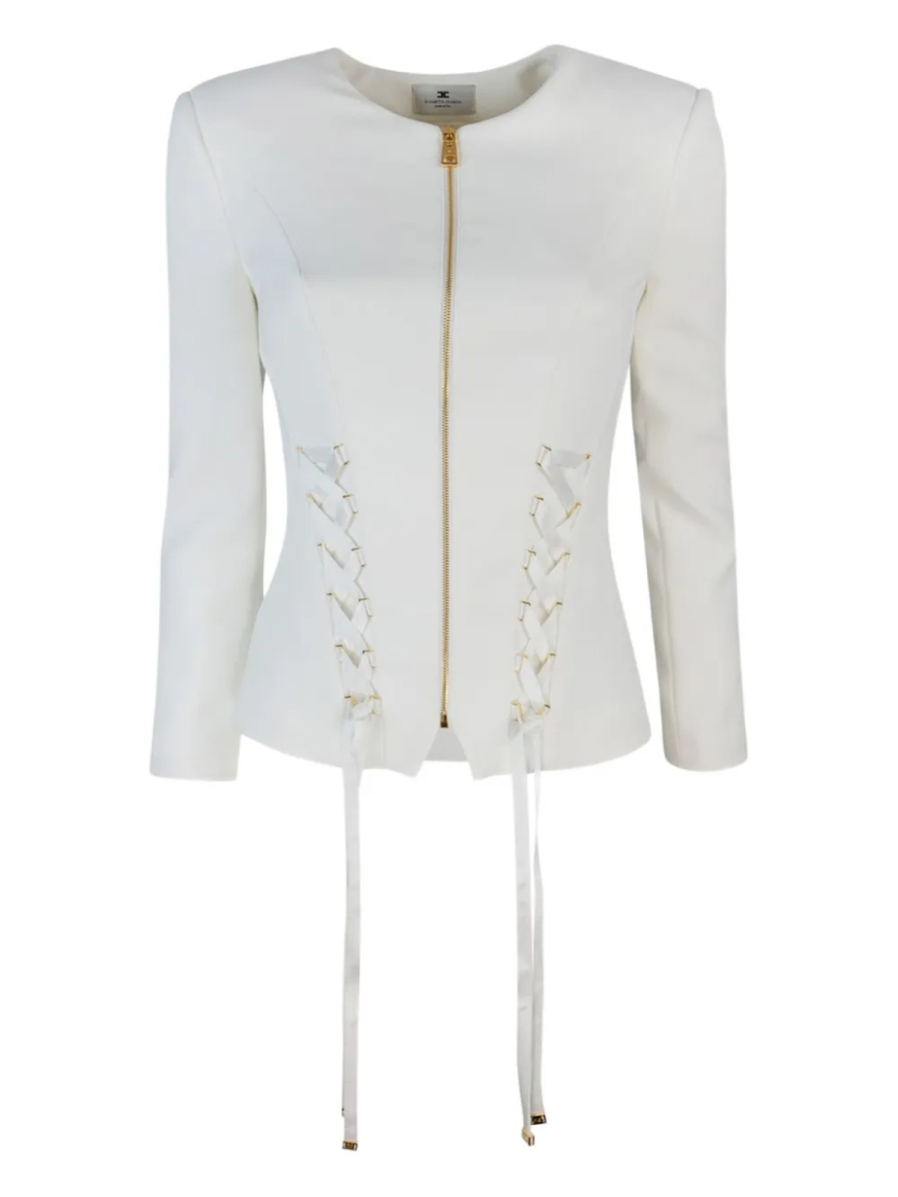 Приталенная куртка с перекрещивающимися лямками Elisabetta Franchi, белый
Приталенная куртка с перекрещивающимися лямками Elisabetta Franchi, белый