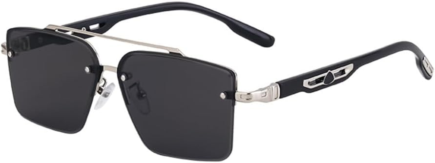 Модные мужские солнцезащитные очки без оправы для женщин, винтажные классические солнцезащитные очки в стиле панк, солнцезащитные очки с защитой от УФ-излучения UV400 MTZJH, Silver Grey
Модные мужские солнцезащитные очки без оправы для женщин, винтажные классические солнцезащитные очки в стиле панк, солнцезащитные очки с защитой от УФ-излучения UV400 MTZJH, Silver Grey