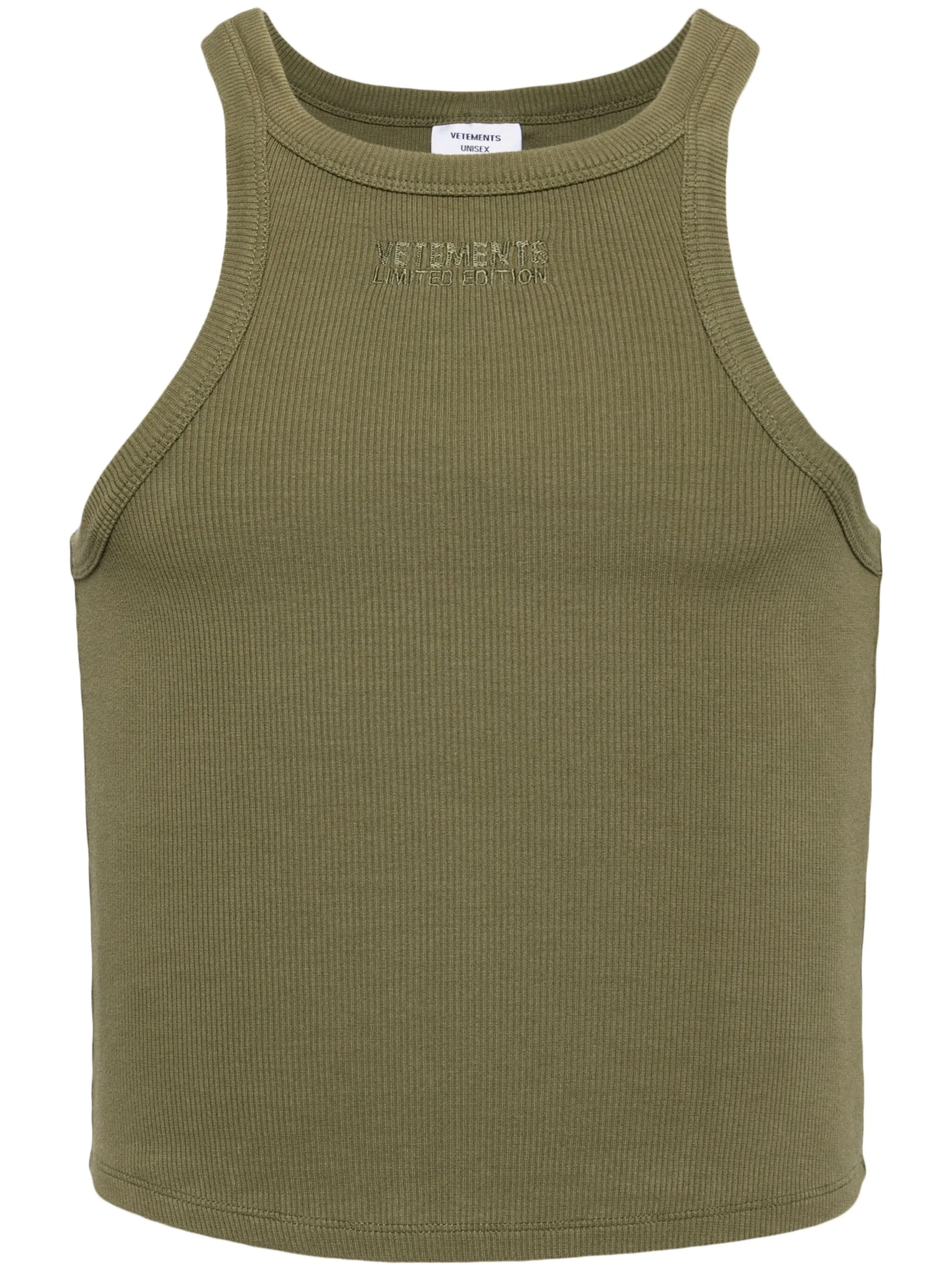 Топ с вышитым логотипом Vetements, зеленый
Топ с вышитым логотипом Vetements, зеленый