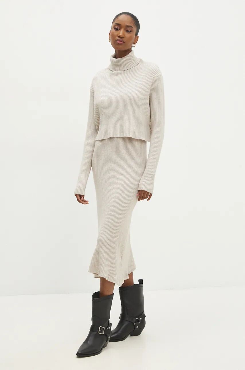 Платье и свитер Answear Lab, бежевый
Платье и свитер Answear Lab, бежевый