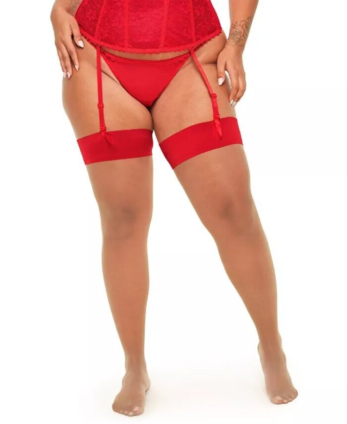 Чулки до бедра Ingrid больших размеров Adore Me, черный
Чулки до бедра Ingrid больших размеров Adore Me, черный