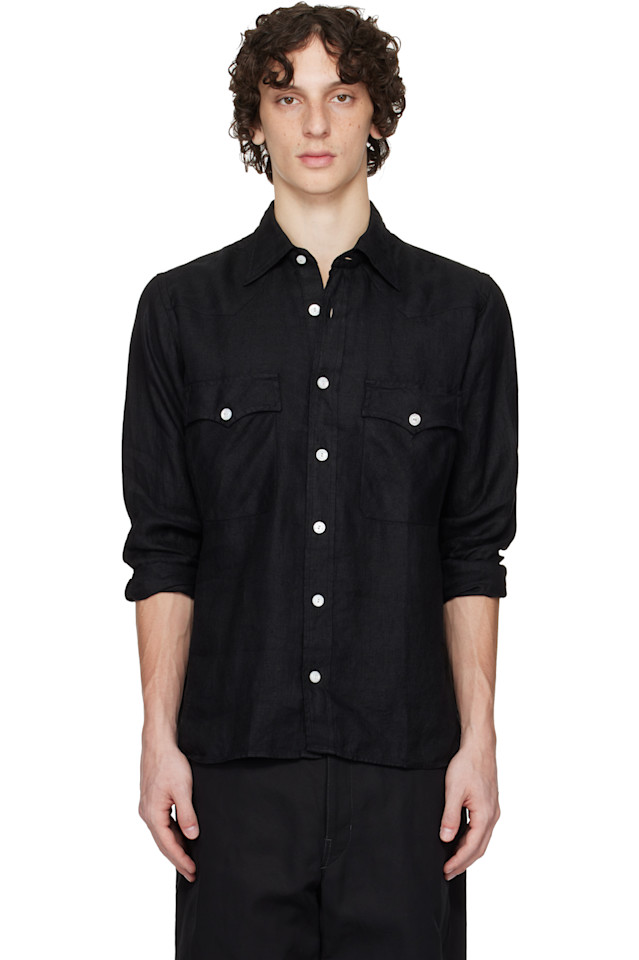 Двухкарманная вестерн-рубашка Drake'S, черный
Двухкарманная вестерн-рубашка Drake'S, черный