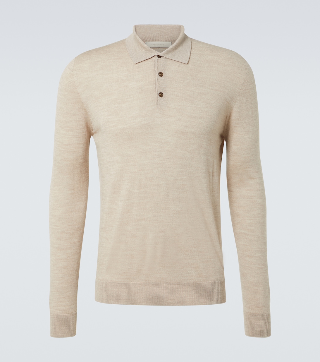 Поло-свитер из шерсти альпака Saman Amel, бежевый
Поло-свитер из шерсти альпака Saman Amel, бежевый