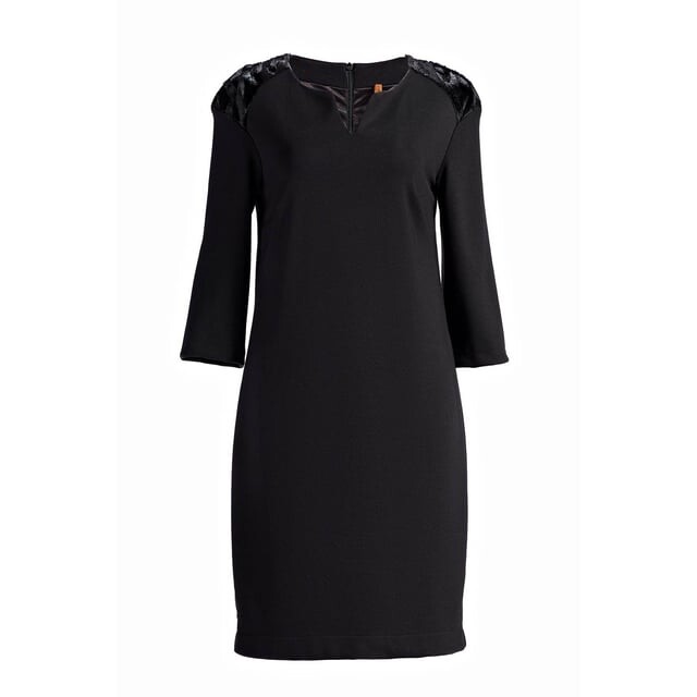 Прямое платье с меховой отделкой Conquista, черный
Прямое платье с меховой отделкой Conquista, черный