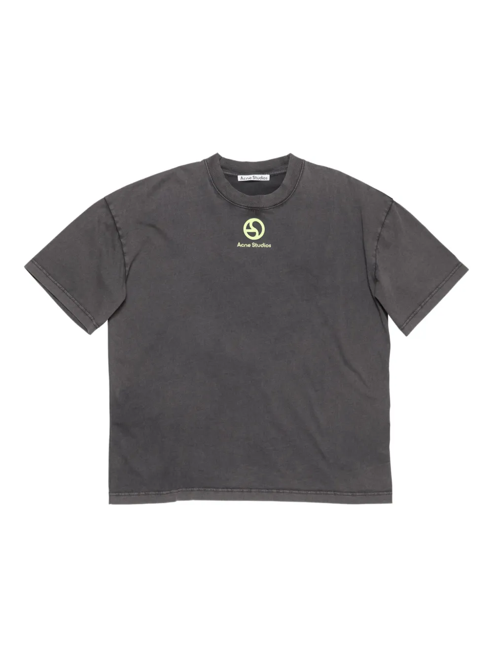 Футболка из органического хлопка с логотипом Acne Studios, серый 
Футболка из органического хлопка с логотипом Acne Studios, серый