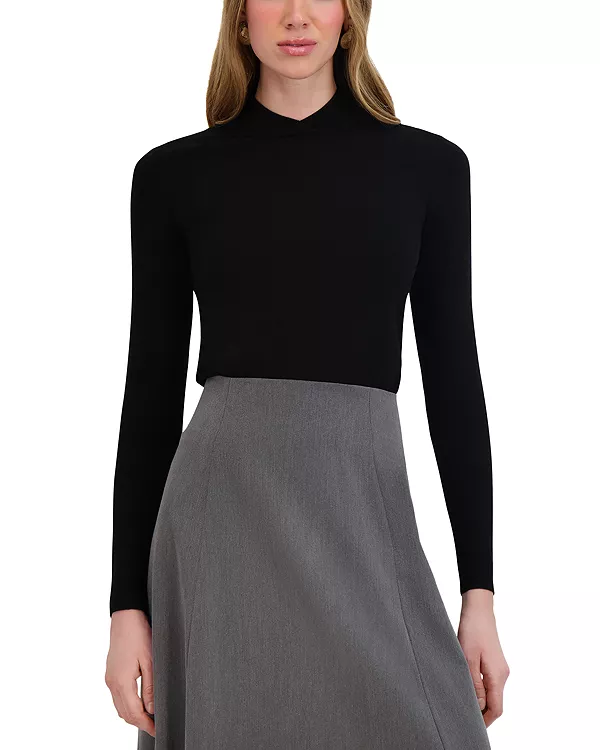 Вязаный топ-мандарин Point, черный
Вязаный топ-мандарин Point, черный