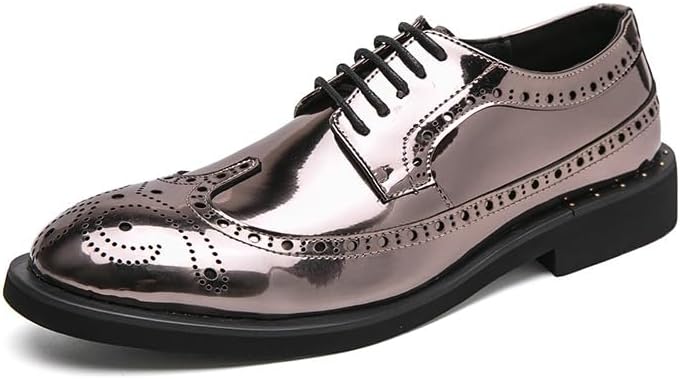 Мужские туфли Oxford с шнуровкой Brogue с тиснением, блестящие дерби, противоскользящие, низкие, с резиновой подошвой, для вечеринок Jiadeli, серебро
Мужские туфли Oxford с шнуровкой Brogue с тиснением, блестящие дерби, противоскользящие, низкие, с резиновой подошвой, для вечеринок Jiadeli, серебро