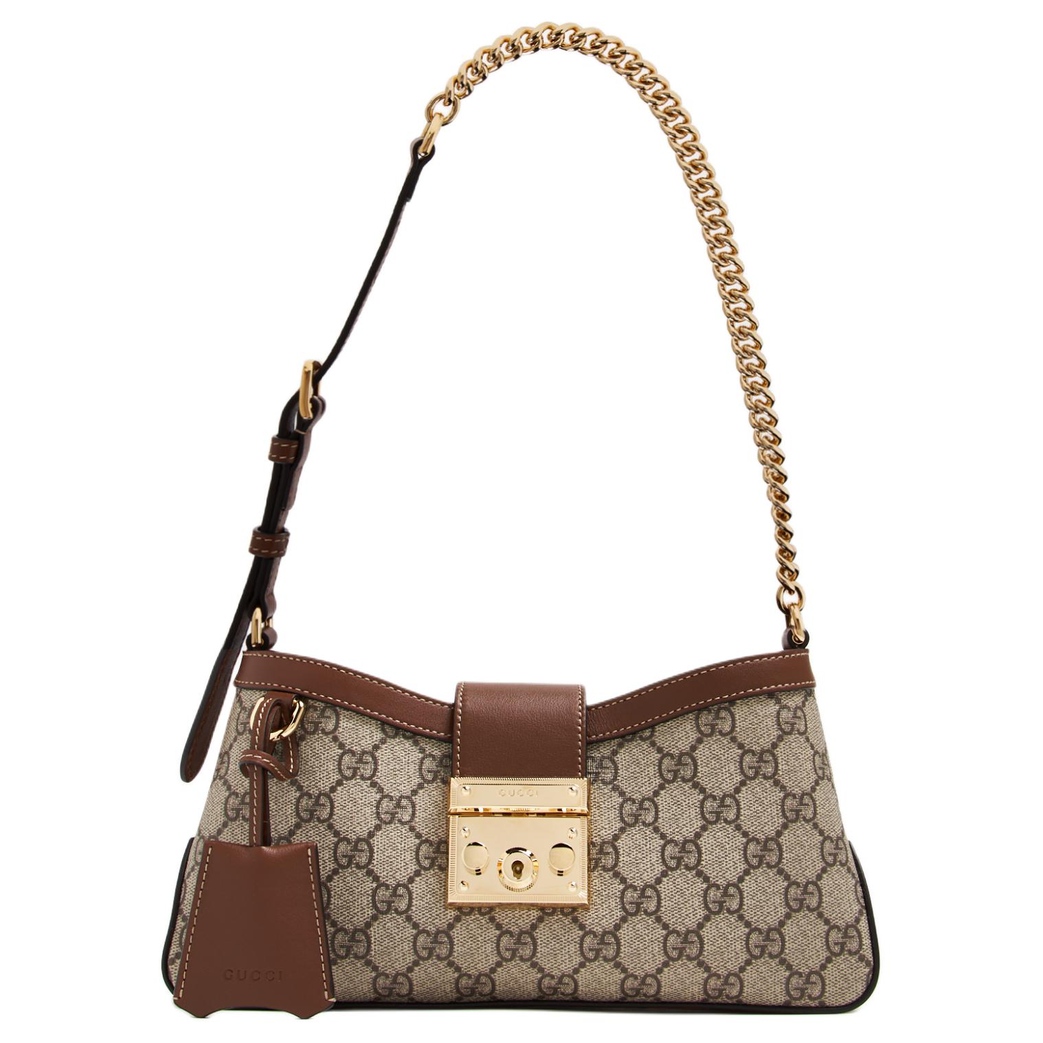 Сумка из холста с кожаной отделкой, женская коричневая GUCCI
Сумка из холста с кожаной отделкой, женская коричневая GUCCI