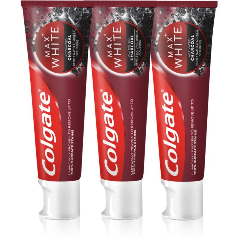 Отбеливающая зубная паста Colgate Max White Charcoal с активированным углем 3 x 75 мл
Отбеливающая зубная паста Colgate Max White Charcoal с активированным углем 3 x 75 мл