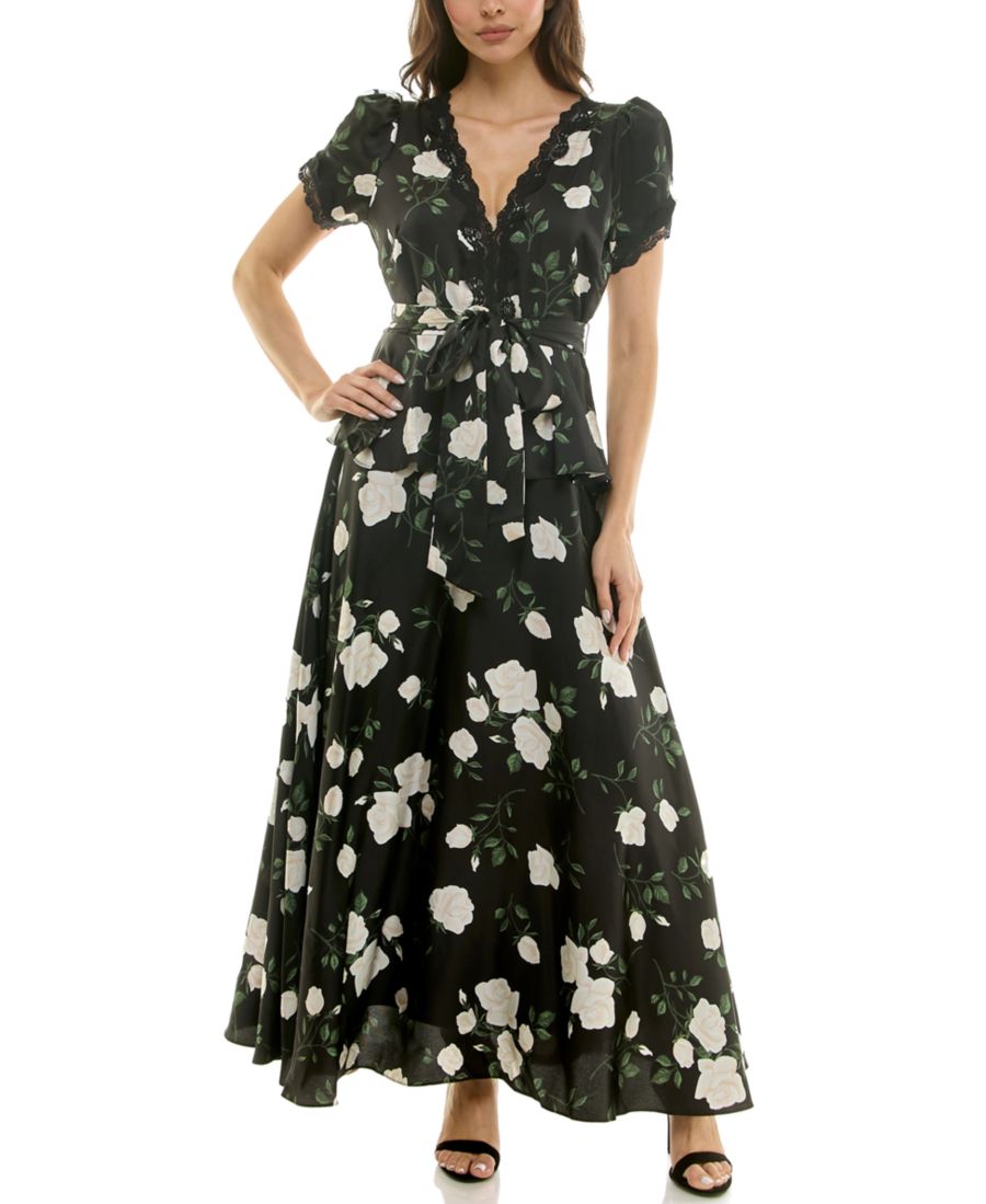 Женское платье с V-образным вырезом и короткими рукавами Taylor, Black/Vanilla/Leaf
Женское платье с V-образным вырезом и короткими рукавами Taylor, Black/Vanilla/Leaf