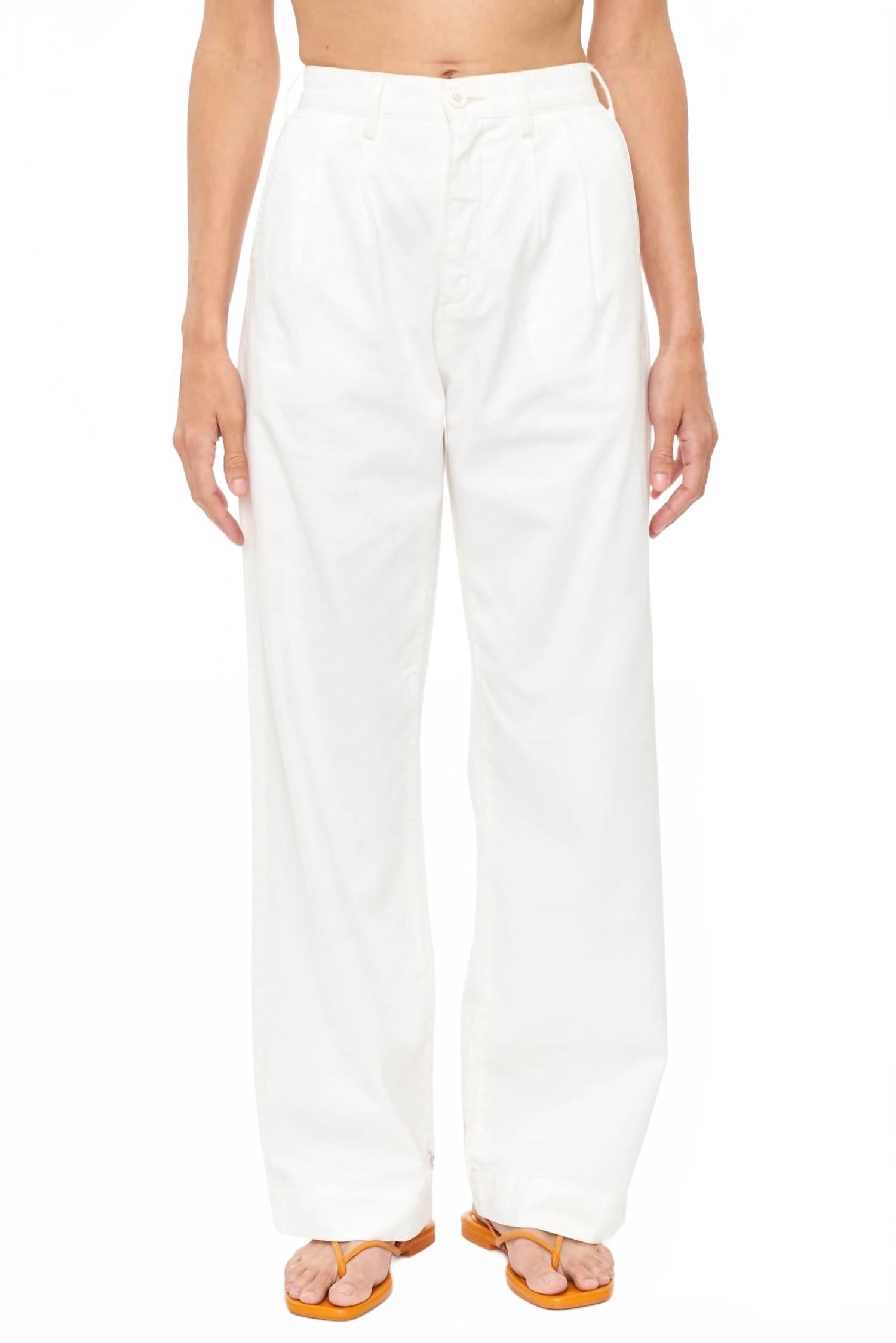 Эллери Брюки с высокой посадкой и широкими штанинами в цвете алебастровый белый PISTOLA
Эллери Брюки с высокой посадкой и широкими штанинами в цвете алебастровый белый PISTOLA