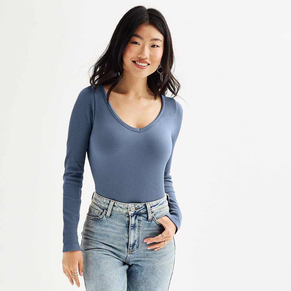 Бесшовное боди SO для юниоров с длинными рукавами и V-образным вырезом в рубчик, цвет Cyclone Blue
Бесшовное боди SO для юниоров с длинными рукавами и V-образным вырезом в рубчик, цвет Cyclone Blue