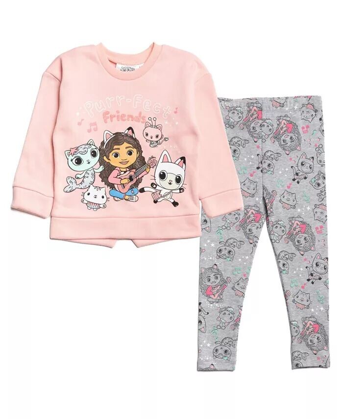 Комплект одежды из флисового свитшота и леггинсов Dreamworks Gabbys для кукольного домика для маленьких девочек, комплект одежды для малышей Dreamworks Gabby'S Dollhouse, мультиколор
Комплект одежды из флисового свитшота и леггинсов Dreamworks Gabbys для кукольного домика для маленьких девочек, комплект одежды для малышей Dreamworks Gabby'S Dollhouse, мультиколор