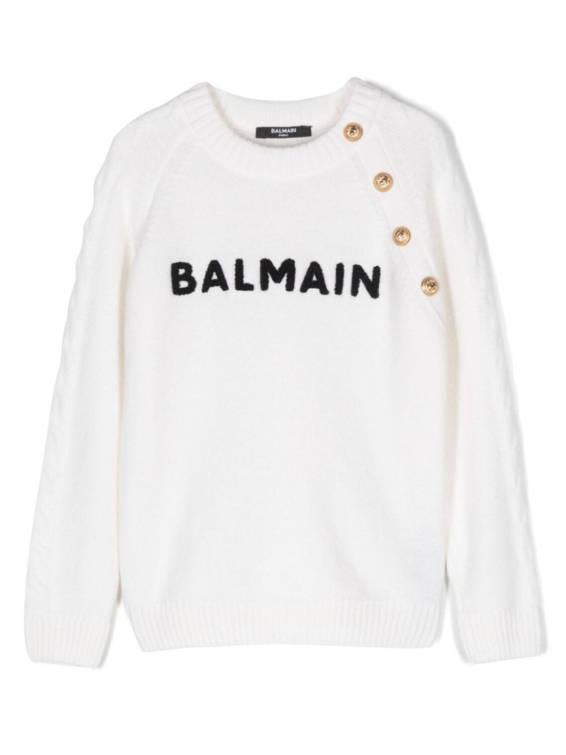 Balmain Kids свитер с вышитым логотипом, белый
Balmain Kids свитер с вышитым логотипом, белый