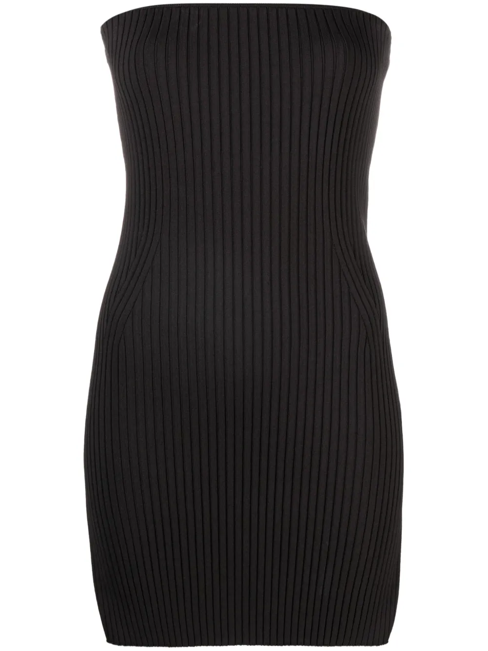 Топ Brynn в рубчик без бретелей Nanushka, коричневый 
Топ Brynn в рубчик без бретелей Nanushka, коричневый