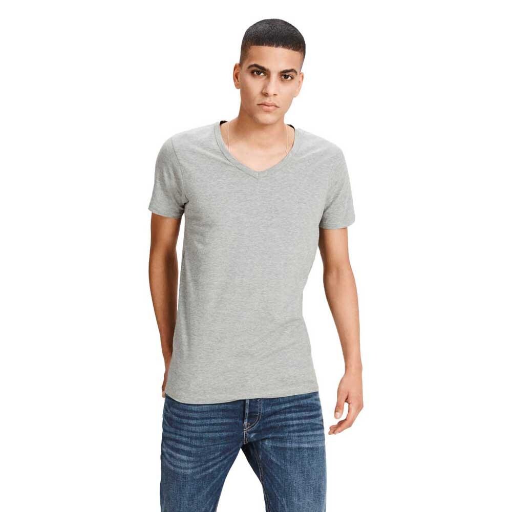 Футболка с коротким рукавом Jack & Jones Basic V-Neck, серый 
Футболка с коротким рукавом Jack & Jones Basic V-Neck, серый