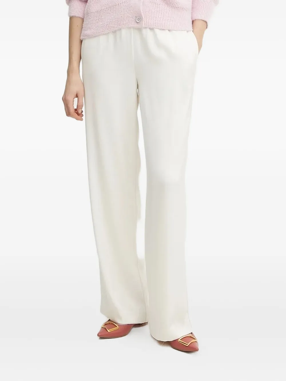 Брюки с полосками по бокам и завязками Armani Exchange, белый 
Брюки с полосками по бокам и завязками Armani Exchange, белый