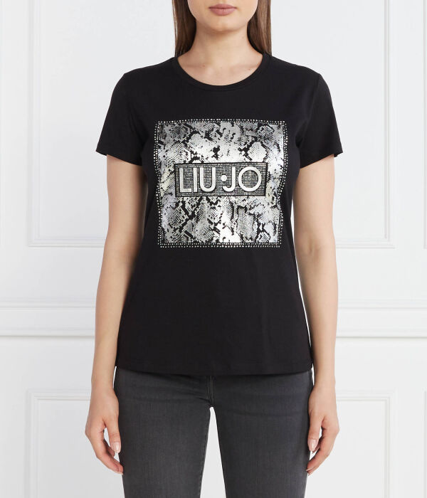 Футболка женская Liu Jo с блестящим принтом, черный
Футболка женская Liu Jo с блестящим принтом, черный