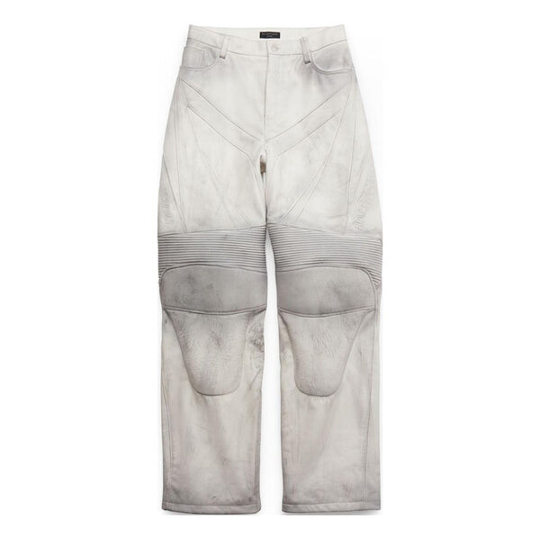Брюки biker baggy pants 'white' Balenciaga, белый 
Брюки biker baggy pants 'white' Balenciaga, белый