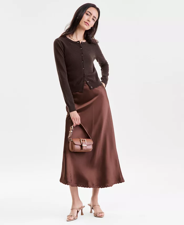 Женский кардиган с круглым вырезом из 100% кашемира Charter Club, коричневый
Женский кардиган с круглым вырезом из 100% кашемира Charter Club, коричневый