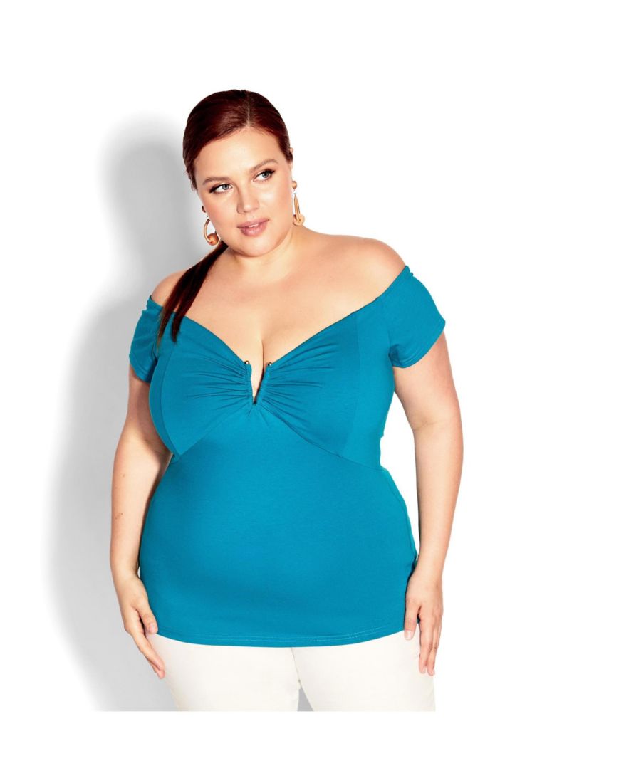 Топ с открытыми плечами для полных женщин CITY CHIC, Blue
Топ с открытыми плечами для полных женщин CITY CHIC, Blue