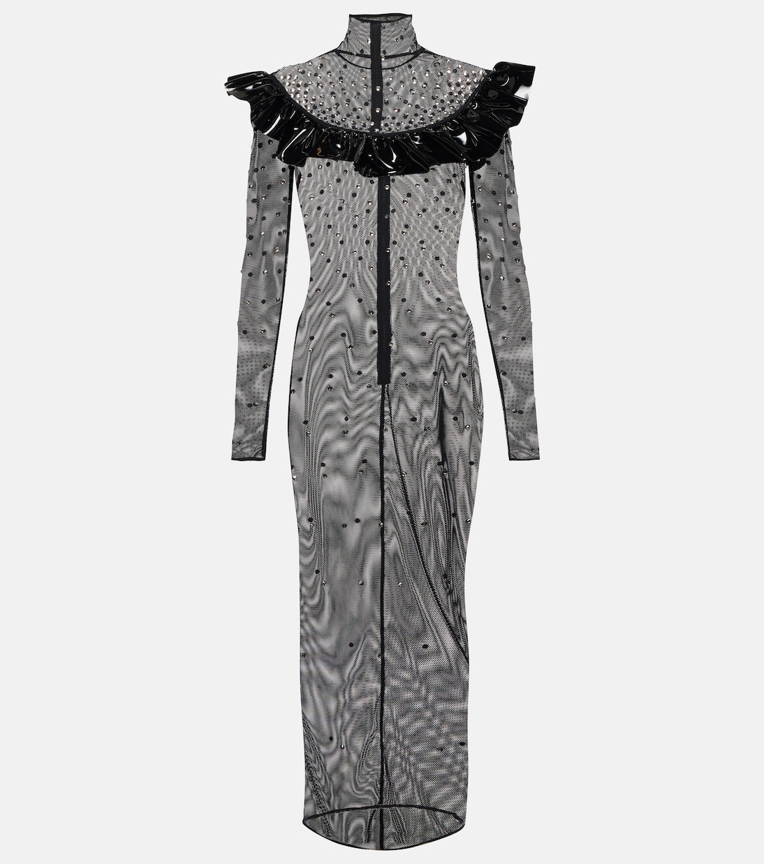 Платье миди из сетки с декором Alessandra Rich, черный
Платье миди из сетки с декором Alessandra Rich, черный