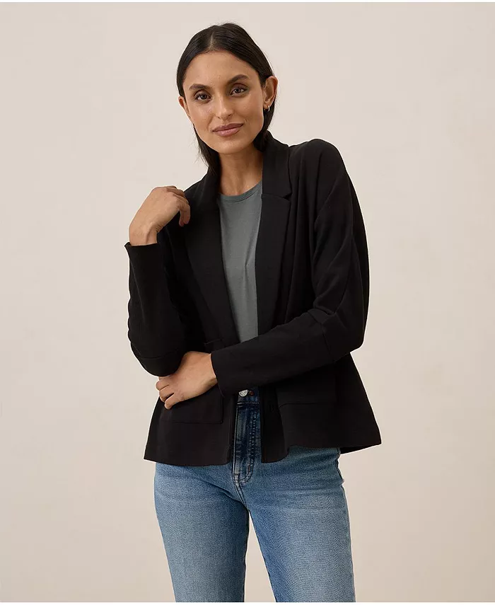 Женский свободный блейзер из органического хлопка Pact, черный
Женский свободный блейзер из органического хлопка Pact, черный