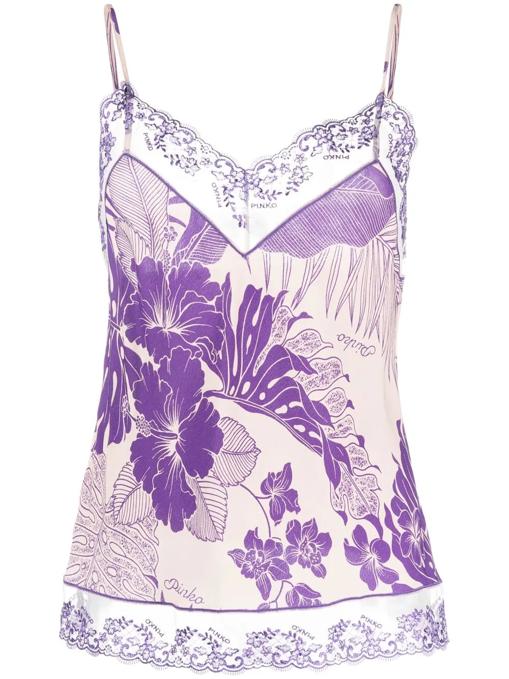 Топ с кружевом и принтом PINKO, нейтральный
Топ с кружевом и принтом PINKO, нейтральный