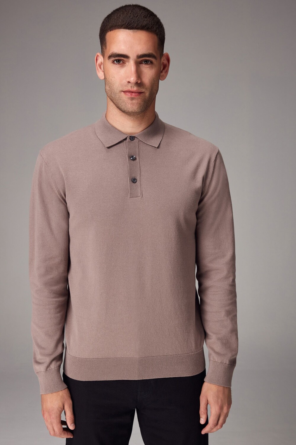 Трикотажная рубашка поло с длинным рукавом Next, серый
Трикотажная рубашка поло с длинным рукавом Next, серый