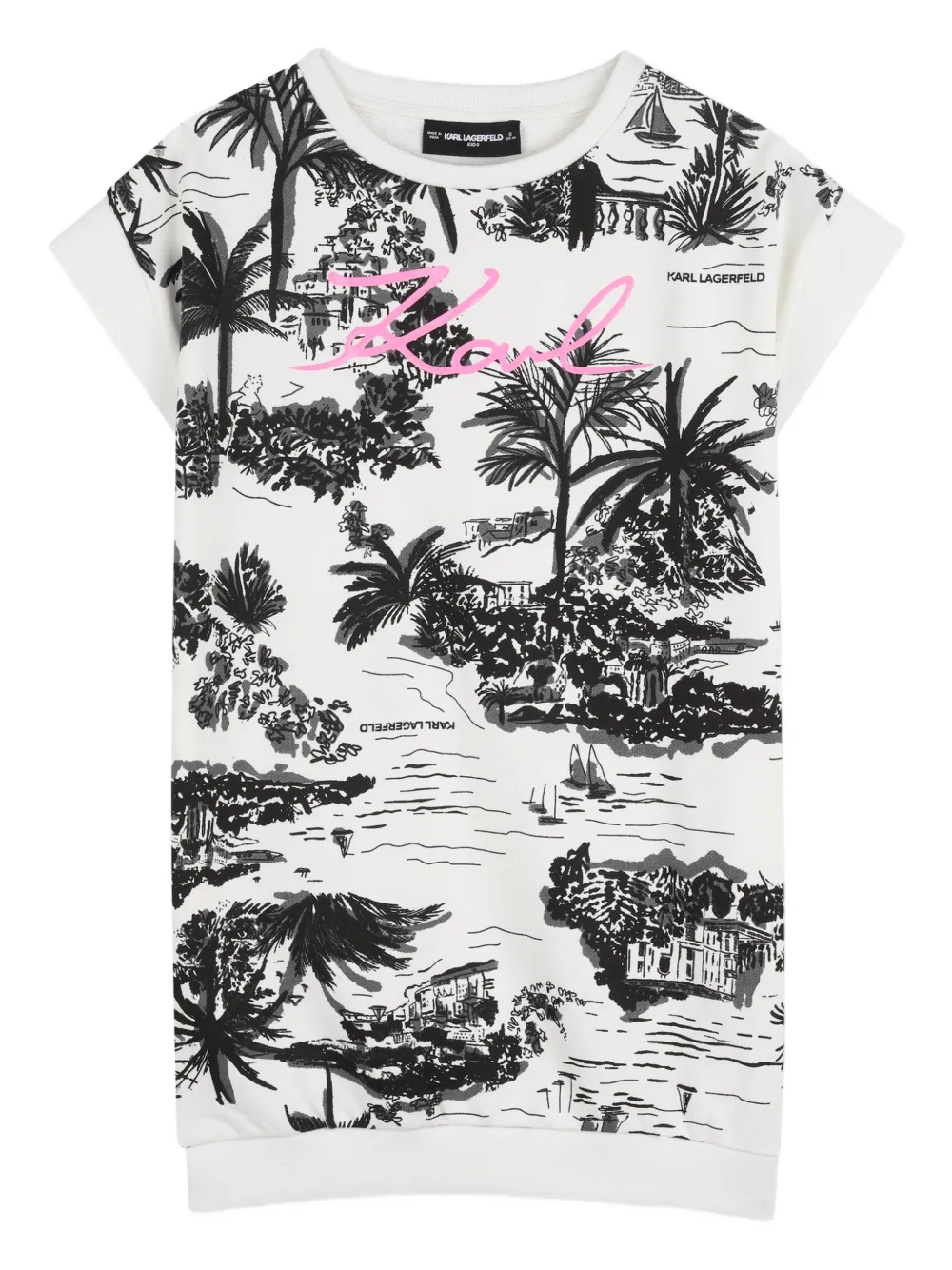 Платье с принтом Karl Lagerfeld Kids, белый
Платье с принтом Karl Lagerfeld Kids, белый