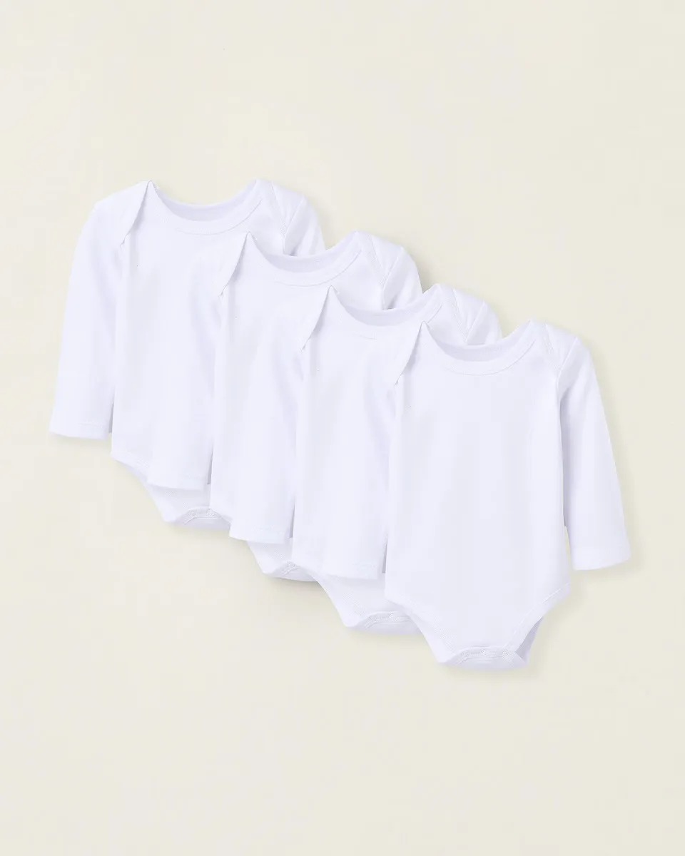 Набор из 4 боди для мальчиков 100% хлопок со скрещенными плечами Zippy, белый
Набор из 4 боди для мальчиков 100% хлопок со скрещенными плечами Zippy, белый