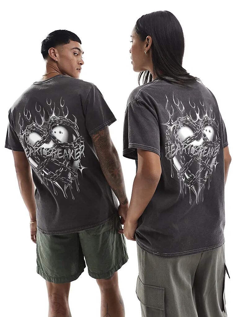 Футболка с принтом Heartbreaker спереди и сзади, стираная, угольного цвета PRNT
Футболка с принтом Heartbreaker спереди и сзади, стираная, угольного цвета PRNT