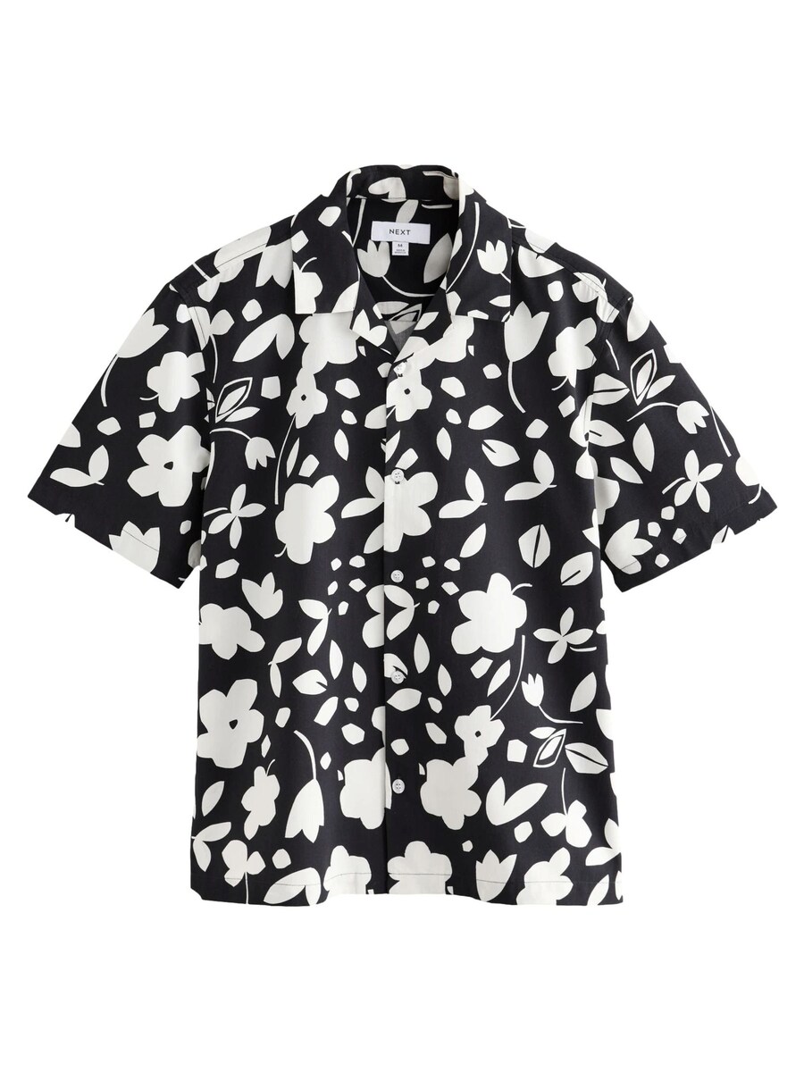 Рубашка обычного кроя на пуговицах Next, черный
Рубашка обычного кроя на пуговицах Next, черный