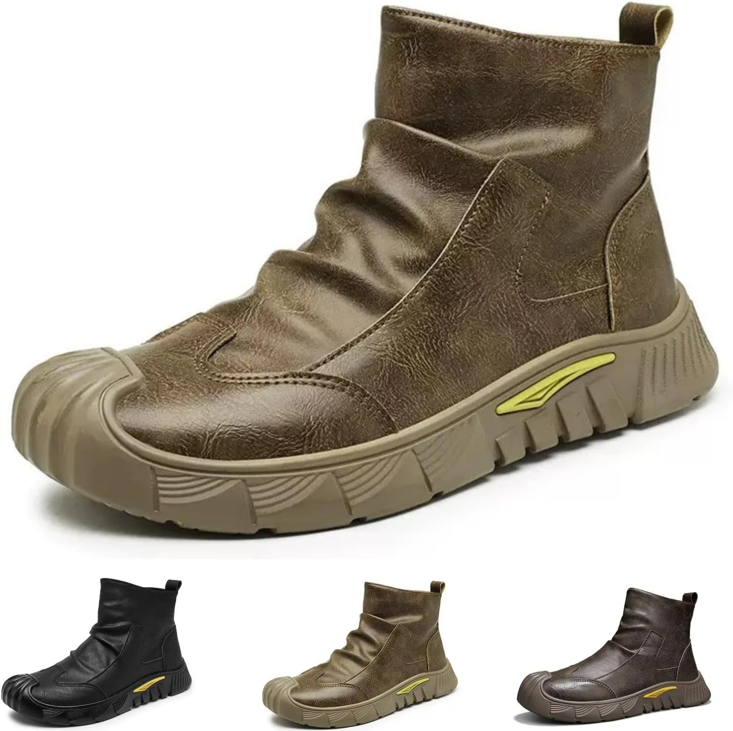 Мужские ботинки с стальным носком, водонепроницаемые, с противоскользящей подошвой, высокие тактические ботинки для работы и походов на улице Macefil, хаки
Мужские ботинки с стальным носком, водонепроницаемые, с противоскользящей подошвой, высокие тактические ботинки для работы и походов на улице Macefil, хаки