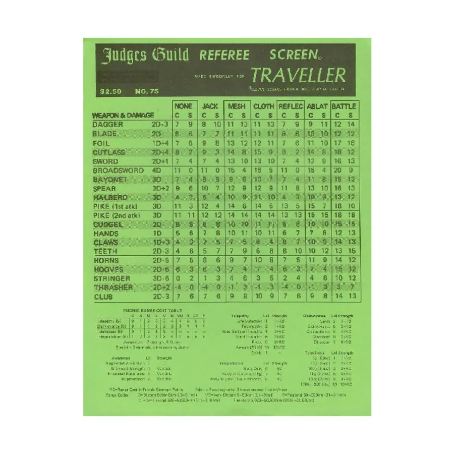 Экран судьи-путешественника, Traveller Modules & Supplements (Judges Guild)
Экран судьи-путешественника, Traveller Modules & Supplements (Judges Guild)