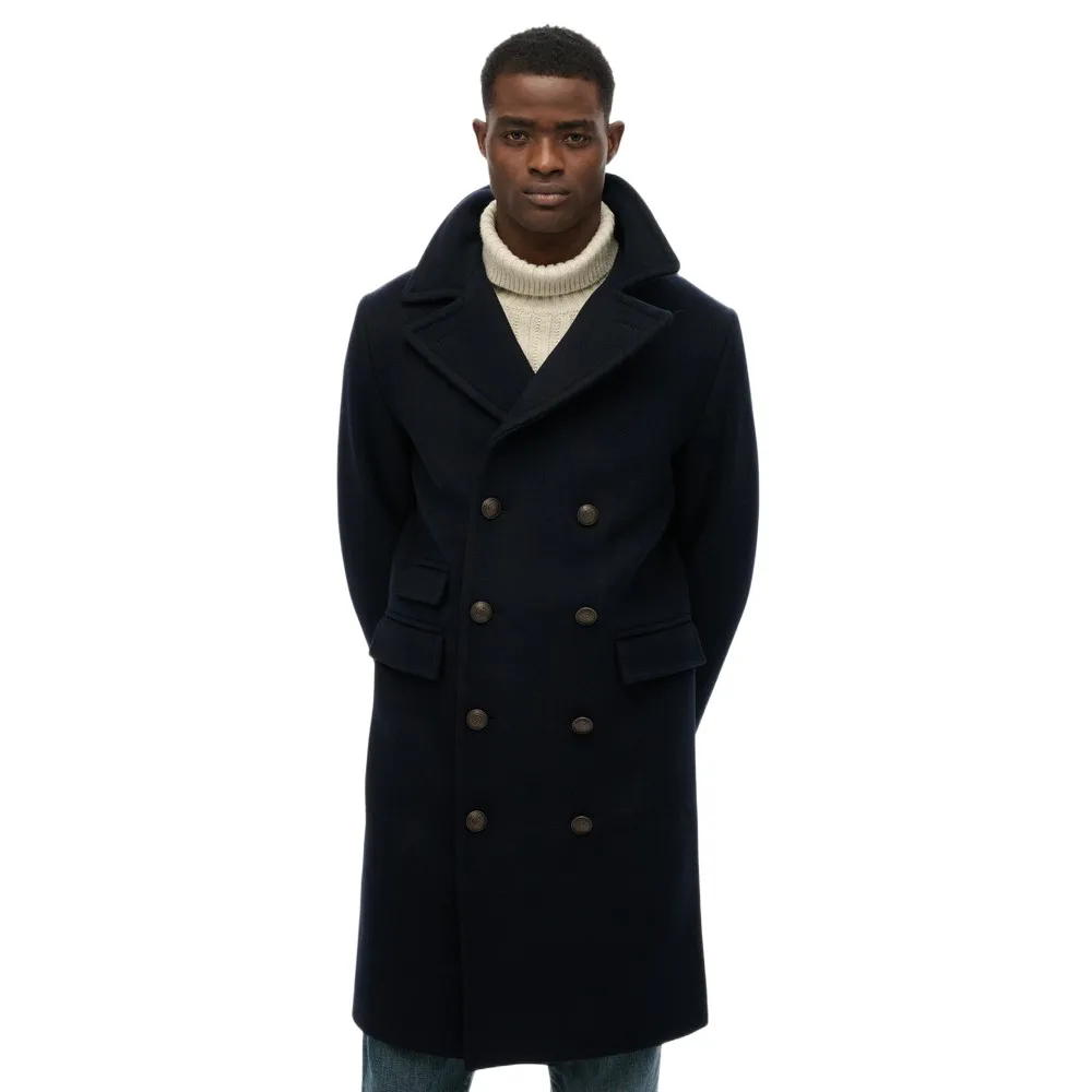 Длинное пальто Superdry Merchant из шерстяной смеси, черный
Длинное пальто Superdry Merchant из шерстяной смеси, черный
