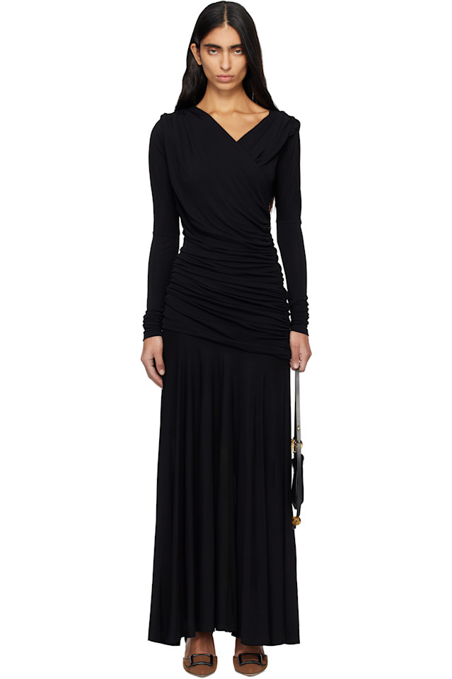 Платье-Макси с драпировкой Ganni, черный
Платье-Макси с драпировкой Ganni, черный