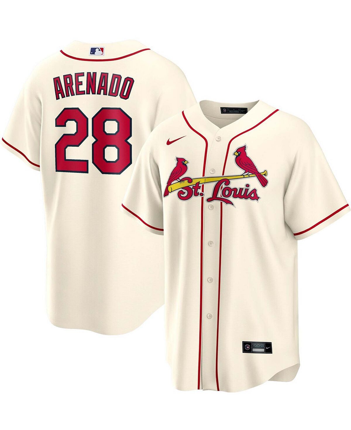 Мужская альтернативная официальная копия Джерси игрока Nolan Arenado Cream St. Louis Cardinals Nike
Мужская альтернативная официальная копия Джерси игрока Nolan Arenado Cream St. Louis Cardinals Nike