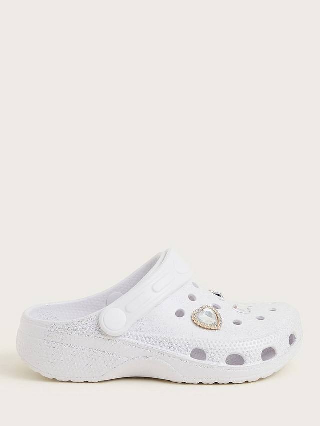 Детские блестящие кроксы с подвесками Monsoon, Ivory
Детские блестящие кроксы с подвесками Monsoon, Ivory