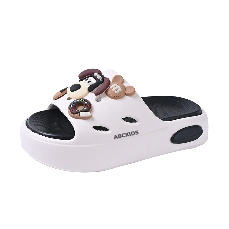 Детские шлепанцы с низкой подошвой, устойчивые к истиранию, легкие и амортизирующие ABC KIDS, белый/черный 
Детские шлепанцы с низкой подошвой, устойчивые к истиранию, легкие и амортизирующие ABC KIDS, белый/черный