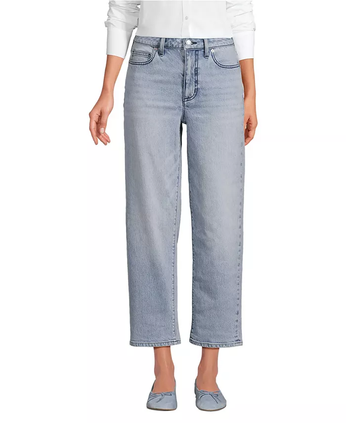 Женские мягкие джинсы свободного кроя со средней посадкой, прямые, укороченные Lands' End, синий
Женские мягкие джинсы свободного кроя со средней посадкой, прямые, укороченные Lands' End, синий