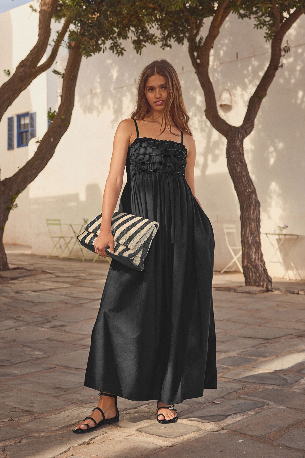 Платье макси из 100% хлопка с бисером Next, черный
Платье макси из 100% хлопка с бисером Next, черный