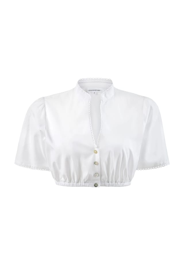 Блузка дирндль с воротником-стойкой и v-образным вырезом Stockerpoint, белый
Блузка дирндль с воротником-стойкой и v-образным вырезом Stockerpoint, белый