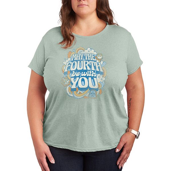 Футболка Vintage Plus Size с принтом "May the Fourth be with you" Star Wars, Heather Sea Foam
Футболка Vintage Plus Size с принтом "May the Fourth be with you" Star Wars, Heather Sea Foam