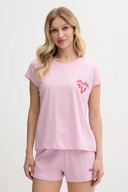 Хлопковая пижама Fila, розовый
Хлопковая пижама Fila, розовый