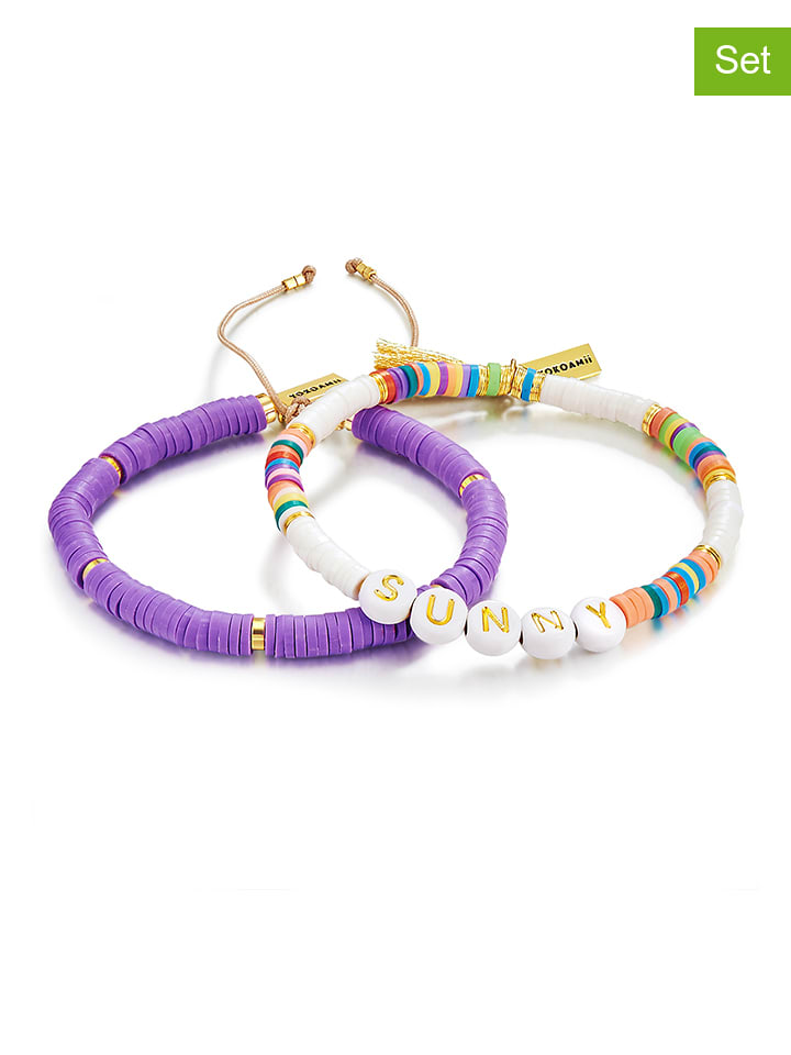 Yokoamii Набор из 2 браслетов фиолетового/разноцветного цвета
Yokoamii Набор из 2 браслетов фиолетового/разноцветного цвета