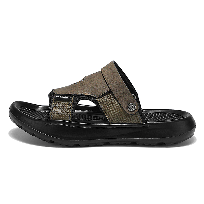 Mulinsen Пляжные сандалии мужские чёрные/хаки, цвет Khaki 
Mulinsen Пляжные сандалии мужские чёрные/хаки, цвет Khaki